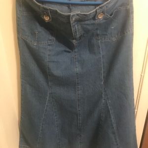 Christopher & Banks Blue denim skirt size 12